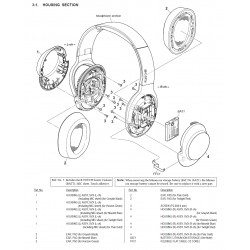 WH-H900N Sony Headphone Exploded Diagram