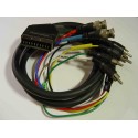 Audio / Video  SCART Plug to 4 RCA Plugs & 2 x BNC Plugs
