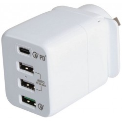 USB-A & USB-C 45W AC Charger with USB-PD QC PD3.0