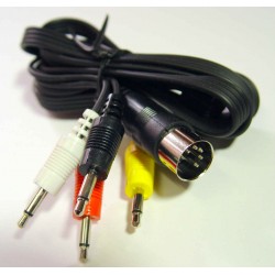 Lead 5 Pin DIN Plug to 4 x 3.5mm DC Plugs - SHIELDED 1.2M