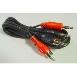 Lead 2 RCA  to 2 x 3.5mm DC Stereo Plugs - SHIELDED 1.2M