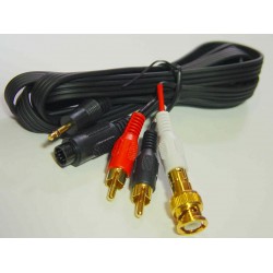 Lead 8 Pin Mini DIN  to 1 x 3.5mm Mono & 3 RCA Plugs