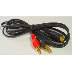 Lead 4 Pin Mini DIN  to 2 RCA Plugs