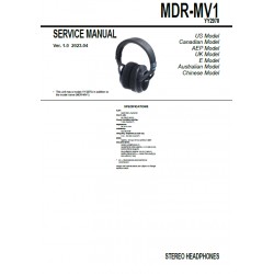 Sony MDR-MV1 / YY2970 Service Manual