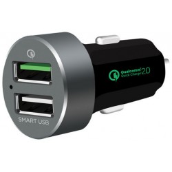 USB Car Charger - Duel USB-A with Qualcomm® Quick Charge™ 2.0 Technology.
