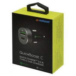 Universal Car USB Charger USB Car Charger - Duel USB-A with Qualcomm® Quick Charge™ 2.0 technology.