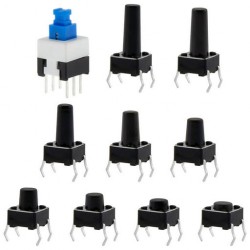 Tact Switch Kit - 180 Pieces