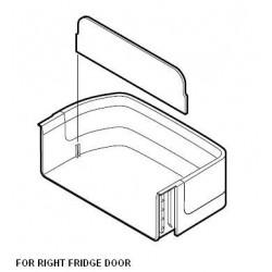 Sharp Fridge Door Bottle Pocket - Right SJF602SPBK  SJFS676VBK/SL SJFP624VSL  SJFP624VBK  SJF653SPBK  SJF653SPSL  SJFP676VSL