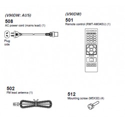 MHC-V90DW / SA-V90DW / SS-V90DW Sony Audio Exploded Diagram