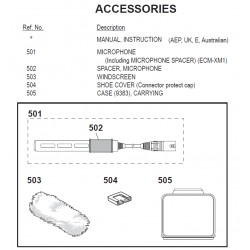 ECM-XM1 & XLR-K2M Sony Microphone Exploded Diagram