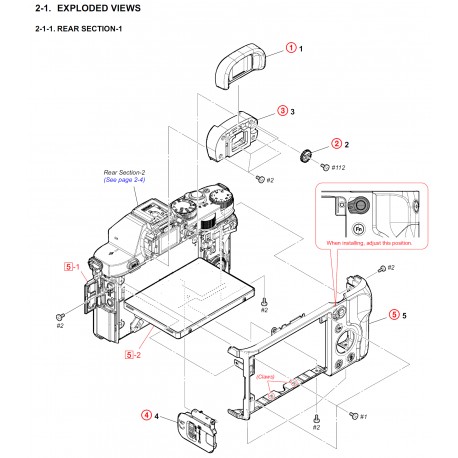 A7 ILCE7 / ILCE7K / ILCE7R Sony Camera Exploded Diagram