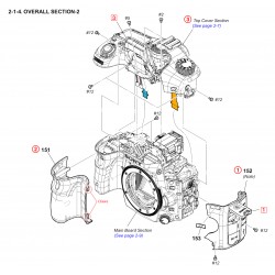 A77 / SLTA77V / A77K / A77L / A77M / A77Q / A77V / A77VK / A77VL / A77VM / A77VQ Sony Camera Exploded Diagram