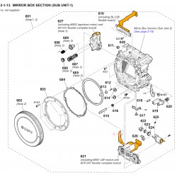 A77 / SLTA77V / A77K / A77L / A77M / A77Q / A77V / A77VK / A77VL / A77VM / A77VQ Sony Camera Exploded Diagram