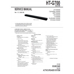 Sony HT-G700 / SA-G700 / SA-WG700 Service Manual
