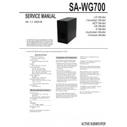 Sony HT-G700 SA-G700 SA-WG700 Service Manual