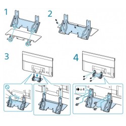 Sony Television KD65X9300D Complete Desktop Stand