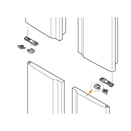 Sharp Fridge Lock Spring - RIGHT FRIDGE DOOR