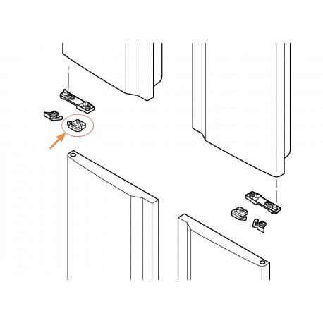 Sharp Fridge Door Spring Lock - LEFT FRIDGE DOOR