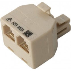 Modular RJ45 Plug to 2 Sockets