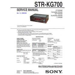 Sony STR-KG700 Service Manual