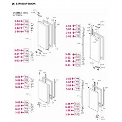 Sharp Refrigerator Exploded Diagram SJ-F602SP-SL / SJ-F602SP-BK / SJ-F653SP-SL / SJ-F653SP-BK
