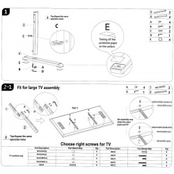 TV Stand Multi - Legs to fit 37-86 inch LCD screen