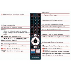 HYUNDAI TV Remote for H55UHDMLDGTV H65UHDMLDGTV REM9903