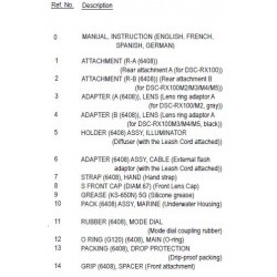 MPK-URX100A Sony Underwater Housing Exploded Diagram