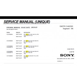 Sony KD-43X8000G / KD-49X8000G / KD-55X8000G / KD-65X8000G / KD-75X8000G TV Service Manual