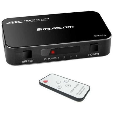 HDMI 4K60 Switch - 4 Way with Remote