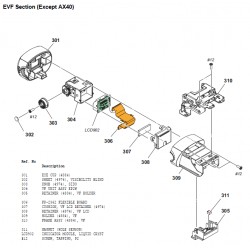 FDR-AX40 FDR-AX53 FDR-AX55 FDR-AXP55 Sony Camera Exploded Diagram