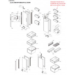 Sharp Refrigerator Exploded Diagram SJ-XE676F-SL / SJ-XE624F-SL