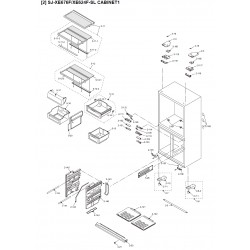 Sharp Refrigerator Exploded Diagram SJ-XE676F-SL / SJ-XE624F-SL