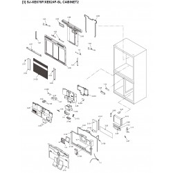 Sharp Refrigerator Exploded Diagram SJ-XE676F-SL / SJ-XE624F-SL
