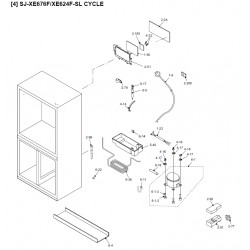 Sharp Refrigerator Exploded Diagram SJ-XE676F-SL / SJ-XE624F-SL