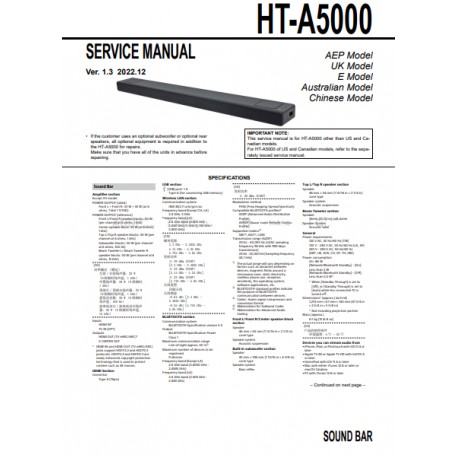 Sony HT-A5000 Service Manual