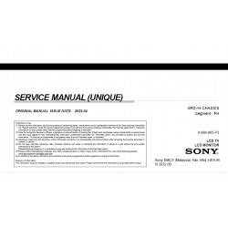 Sony KD-43X85K KD-50X85K KD-55X85K KD-65X85K KD-75X85K KD-85X85K TV Service Manual