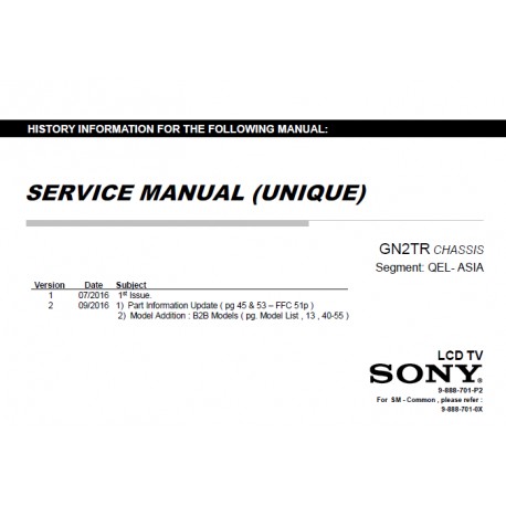Sony KD-49X7000D / KD-55X7000D TV Service Manual