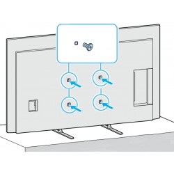 Sony Television Wall Mount Screws M6X12 M6L12 Flat Head 4 Pack for K-55XR50 K-65XR50 S0504666901