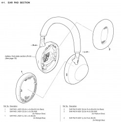 WH-1000XM6 / YY2984 Sony Audio Exploded Diagram