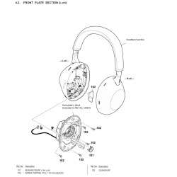 WH-1000XM6 / YY2984 Sony Audio Exploded Diagram