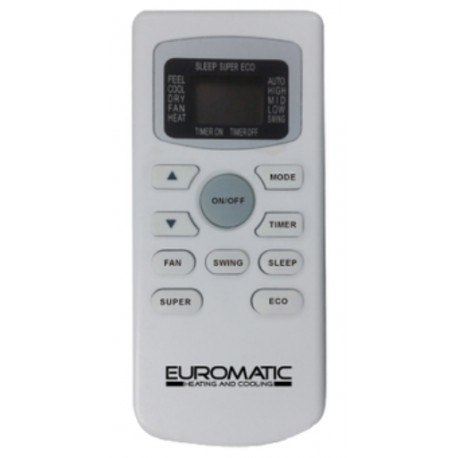 EUROMATIC Air Conditioner Remote EUR-9000WAC2 REM0159