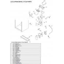 Sharp Refrigerator Exploded Diagram SJ-XP580G-SL / SJ-XP580G-BK