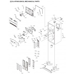 Sharp Refrigerator Exploded Diagram SJ-XP580G-SL / SJ-XP580G-BK