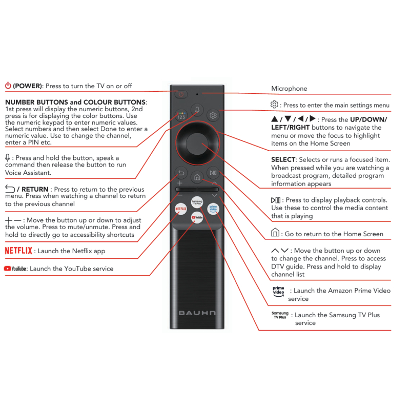 BAUHN TV Remote for ATV49FHDT-0126 REM2544