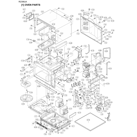 R-2398J-A Sharp Microwave Exploded Diagram R2398JA