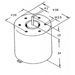MOTOR - 2 SPEED 9V CCW