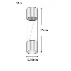 Ceramic Fuse 3AG 750mA Fast Blow 250V