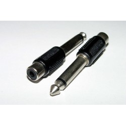 Adaptor - RCA Socket to 6.35mm MONO Plug