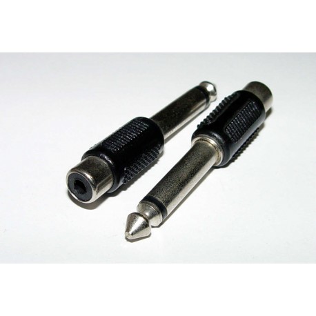 Adaptor - RCA Socket to 6.35mm MONO Plug